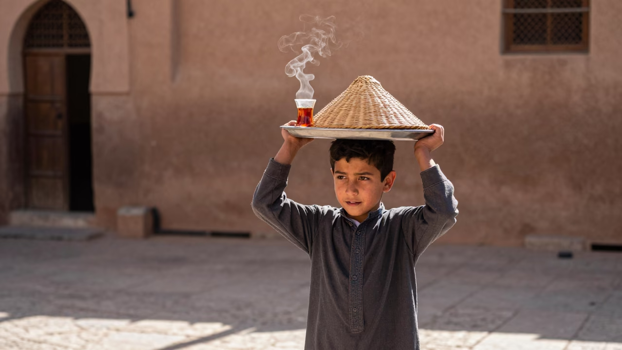 Tea Tray in Marrakech in in Marrakech, Morocco