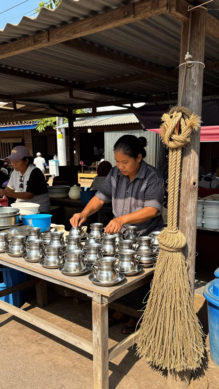 Tea Trays in Chiang Mai in in Chiang Mai, Thailand