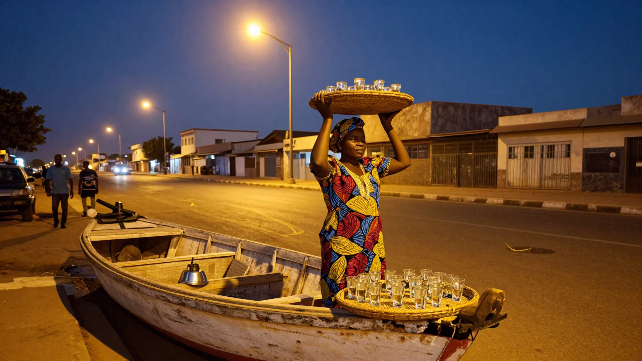 Tea Vendor in Dakar in in Dakar, Senegal