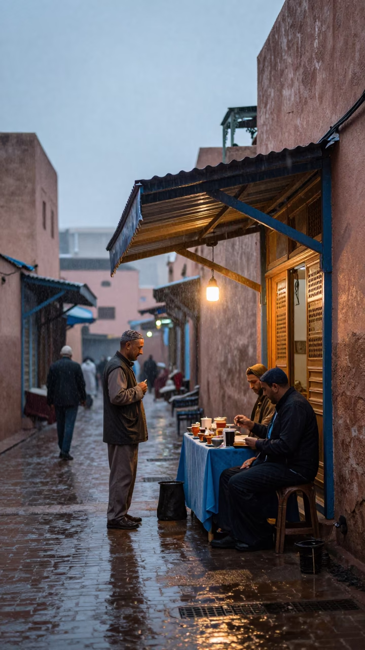 Tea Vendor in Marrakech in in Marrakech, Morocco