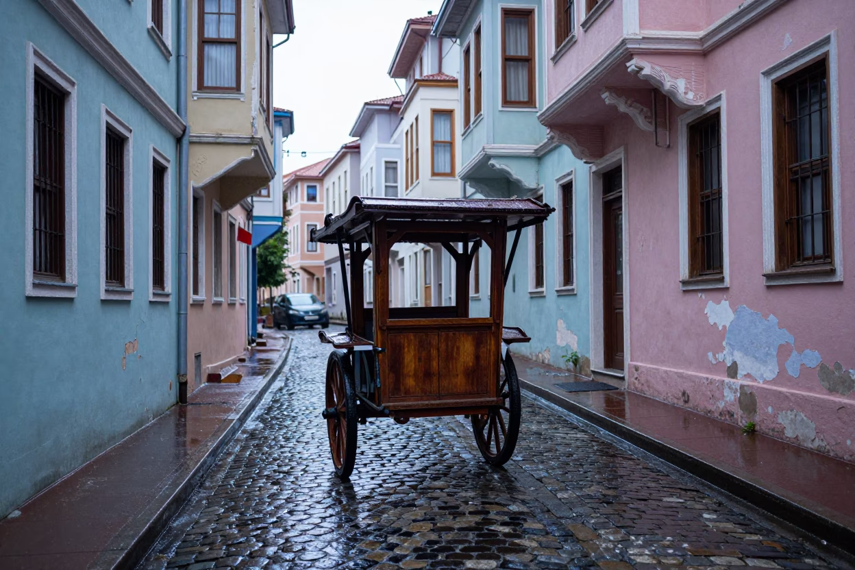 Teahouse Cart in Istanbul in in Istanbul, Turkey