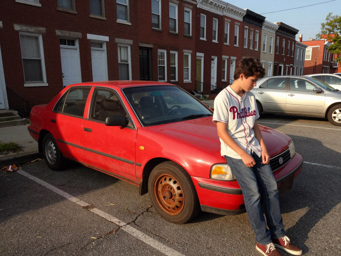 Teenager at Late Afternoon Light in in Philadelphia, Pennsylvania, United States