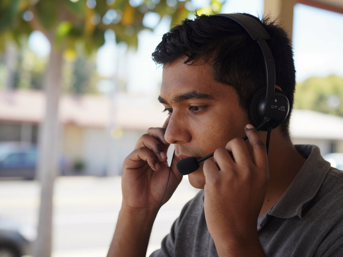 Telegraph Operator Headshot Early Winter Afternoon in near Los Angeles