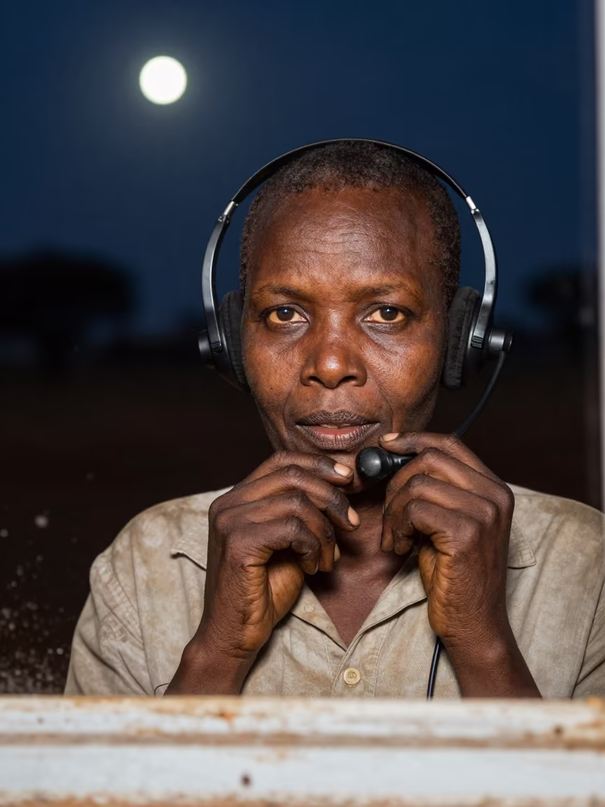 Telegraph Operator Night Portrait Mutare in near Mutare