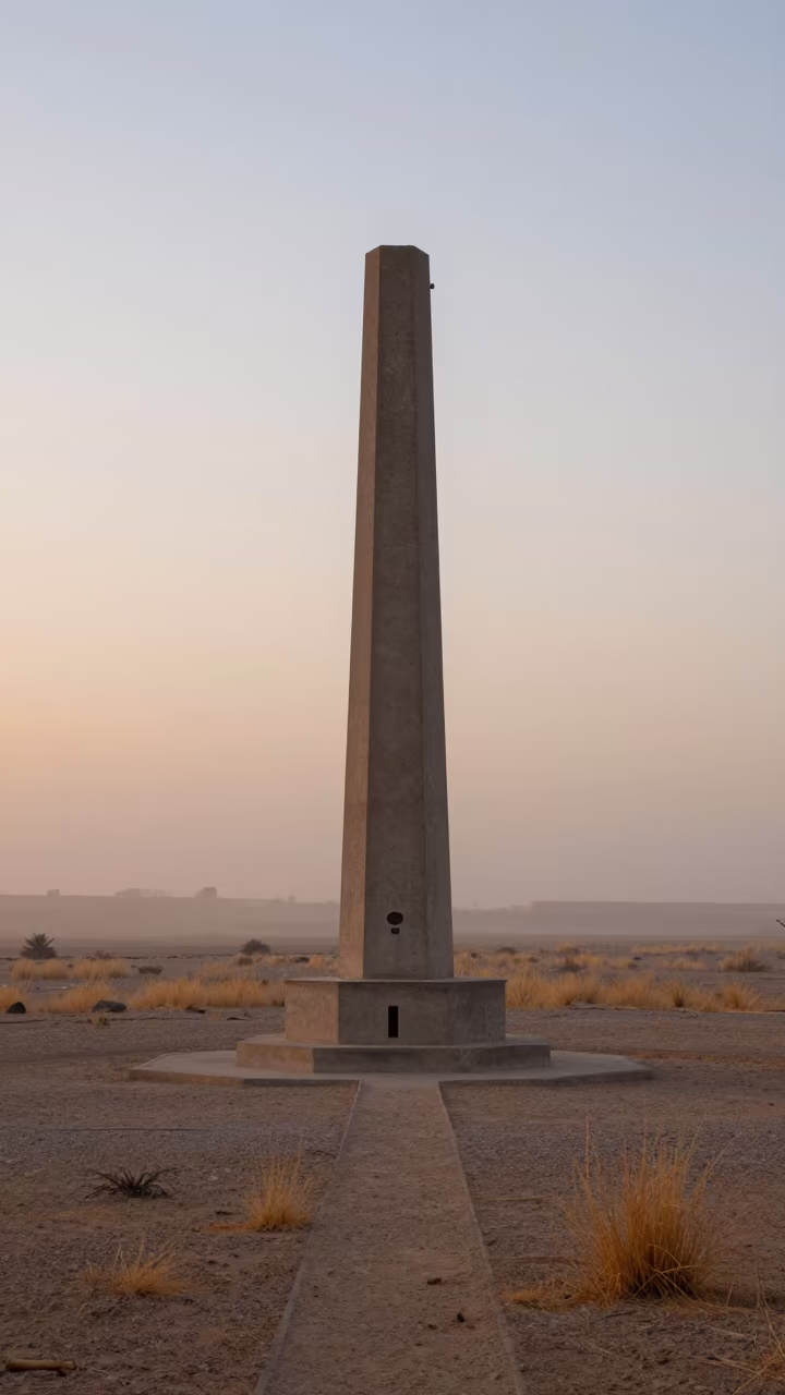 Telescope Pier at Dawn in High Desert Marrakech in near a weather balloon launch site near Gueliz, Marrakech