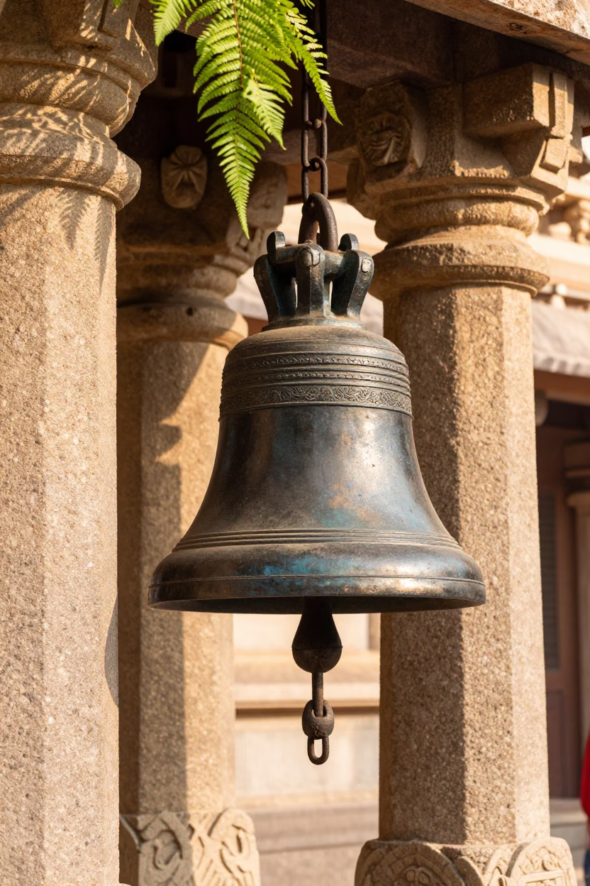 Temple Bell in Chennai in in Chennai, India
