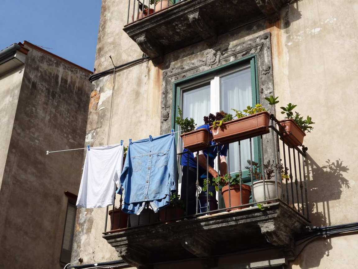 Tending Pots in Naples in in Naples, Italy