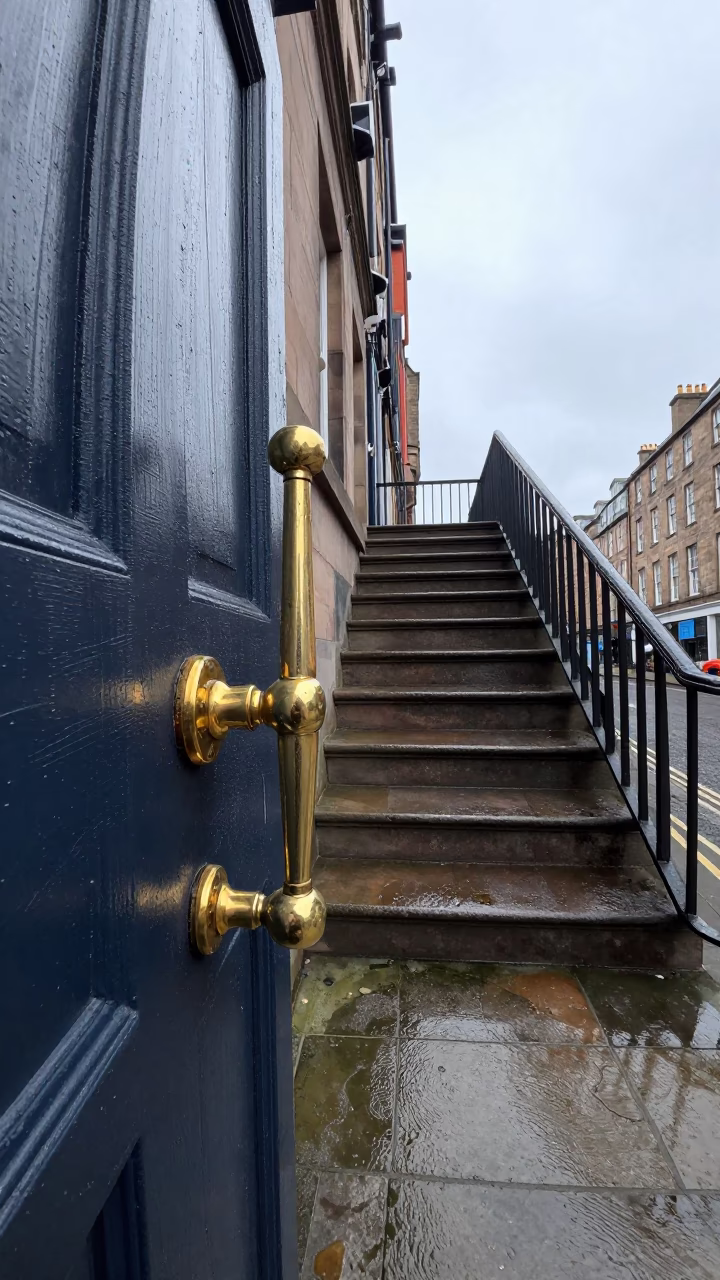 Tenement Entrance in Edinburgh in in Edinburgh, United Kingdom