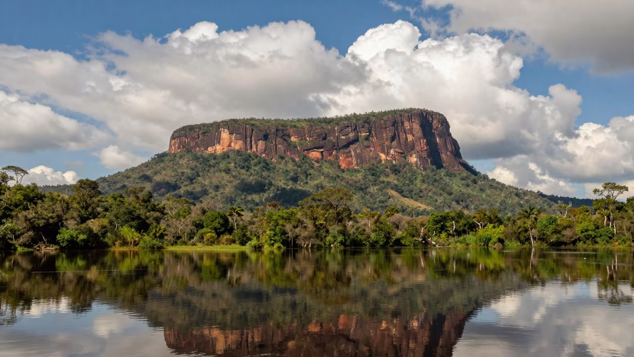 Tepui Mountain Cloud Forest Reflection in near Lhasa