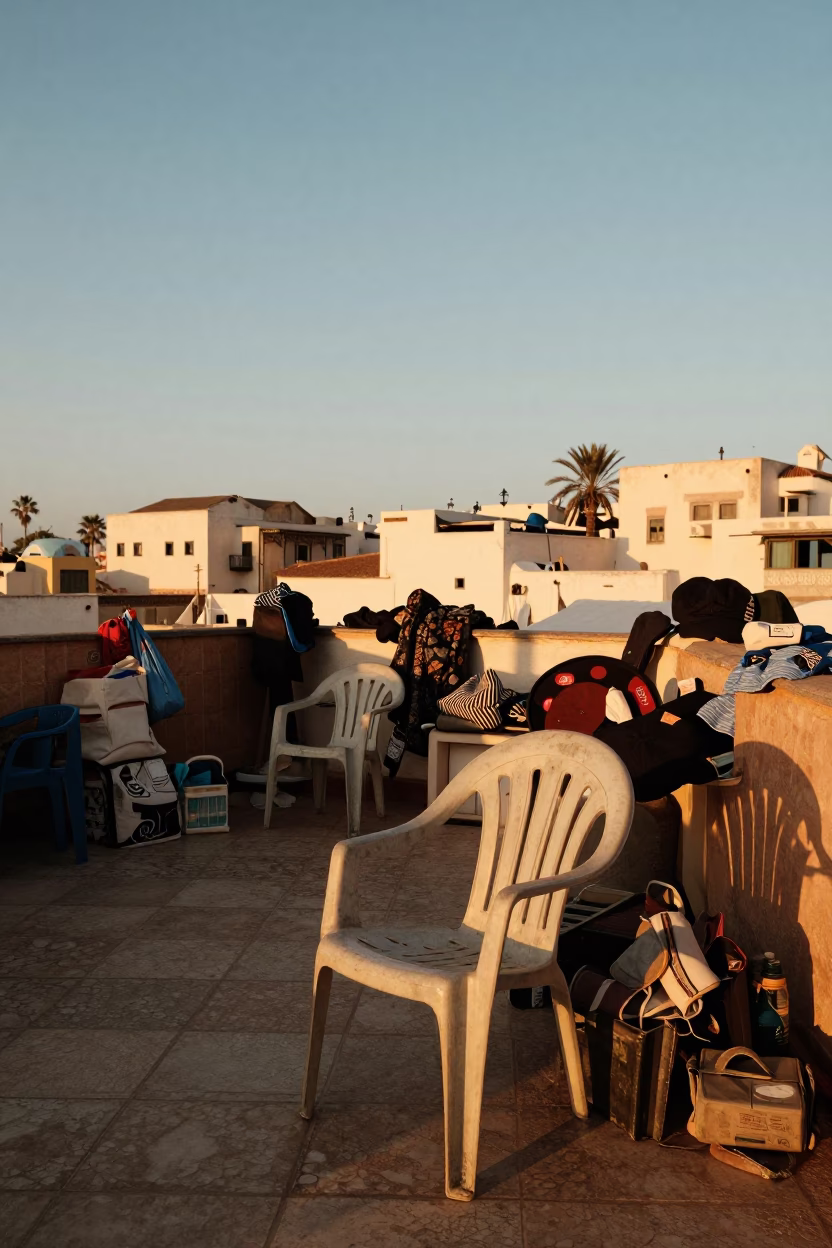 Terrace Clutter in Casablanca in in Casablanca, Morocco