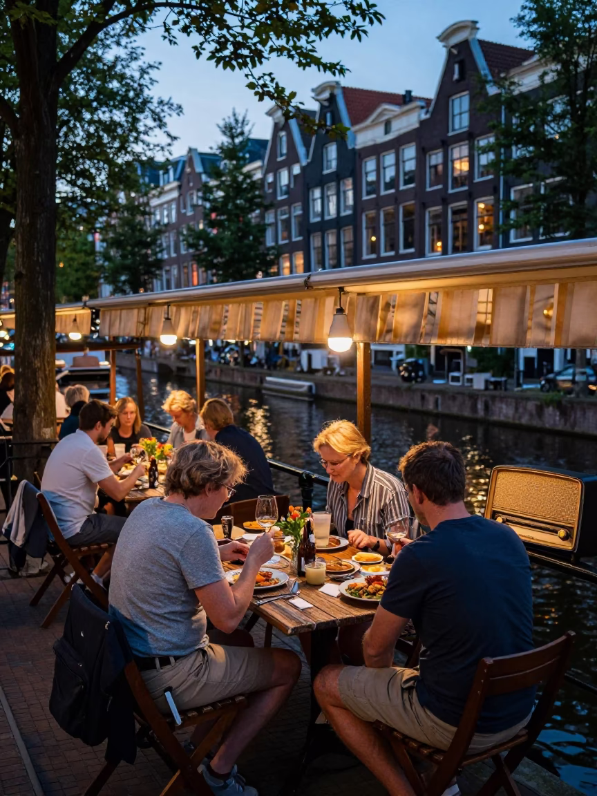 Terrace Dinner in Amsterdam in in Amsterdam, Netherlands