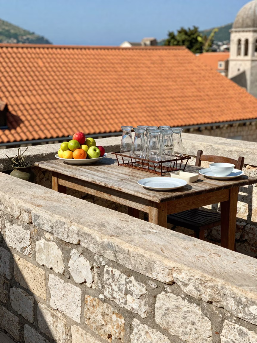Terrace Table in Dubrovnik in in Dubrovnik, Croatia
