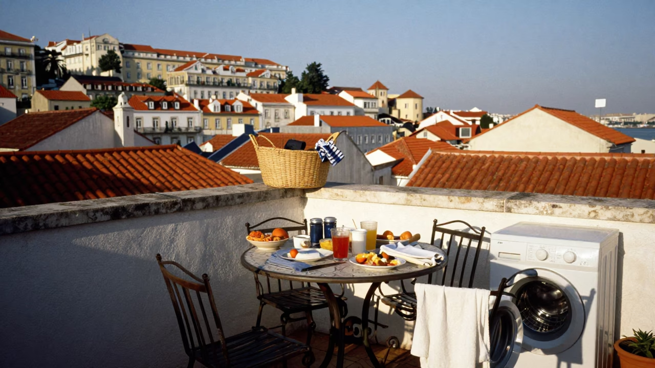 Terrace Table in Lisbon in in Lisbon, Portugal