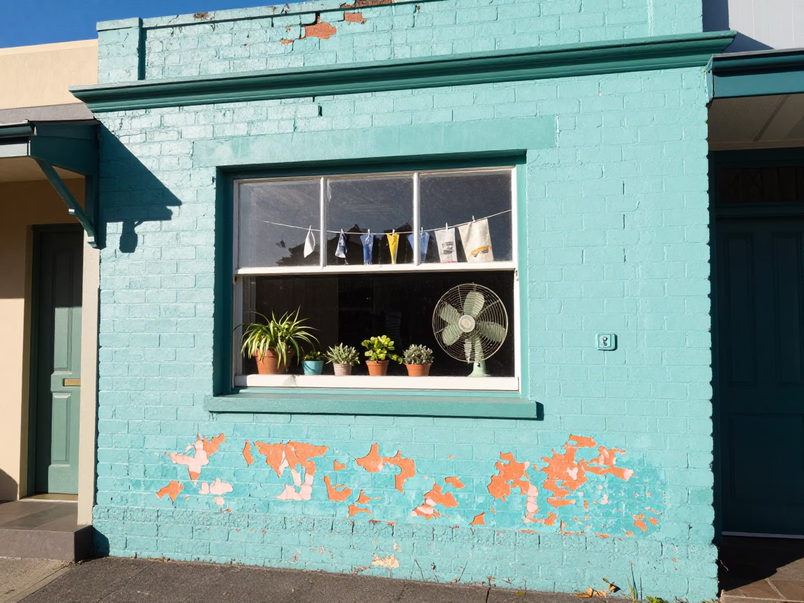 Terrace Window in Adelaide in in Adelaide, South Australia, Australia