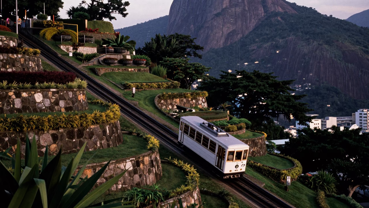 Terraced Gardens at The Early Evening Light in Rio De Janeiro in in Rio de Janeiro, Brazil