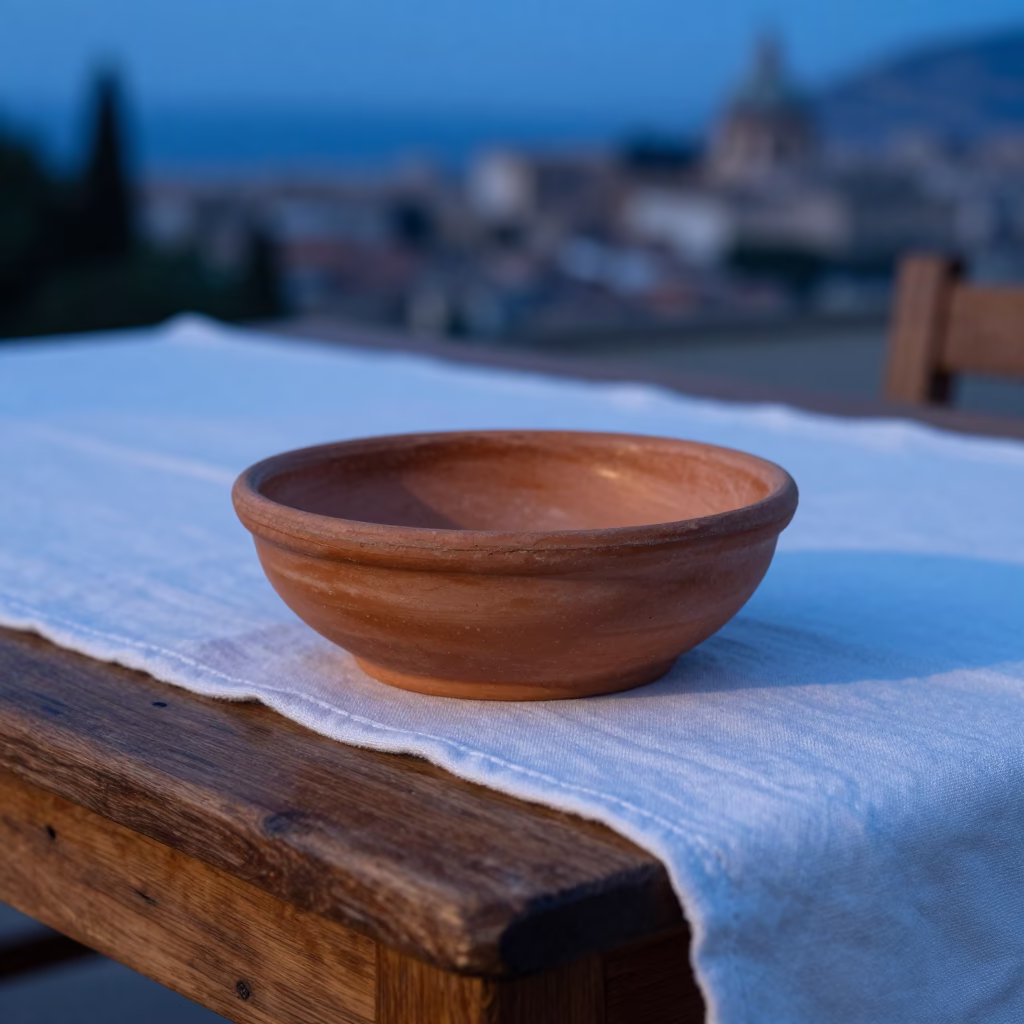Terracotta Bowl in Palermo in in Palermo, Italy