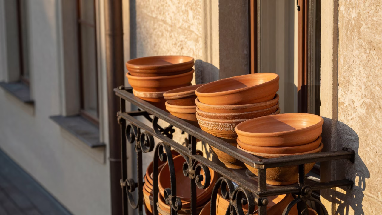 Terracotta Bowls in Krakow in in Krakow, Poland