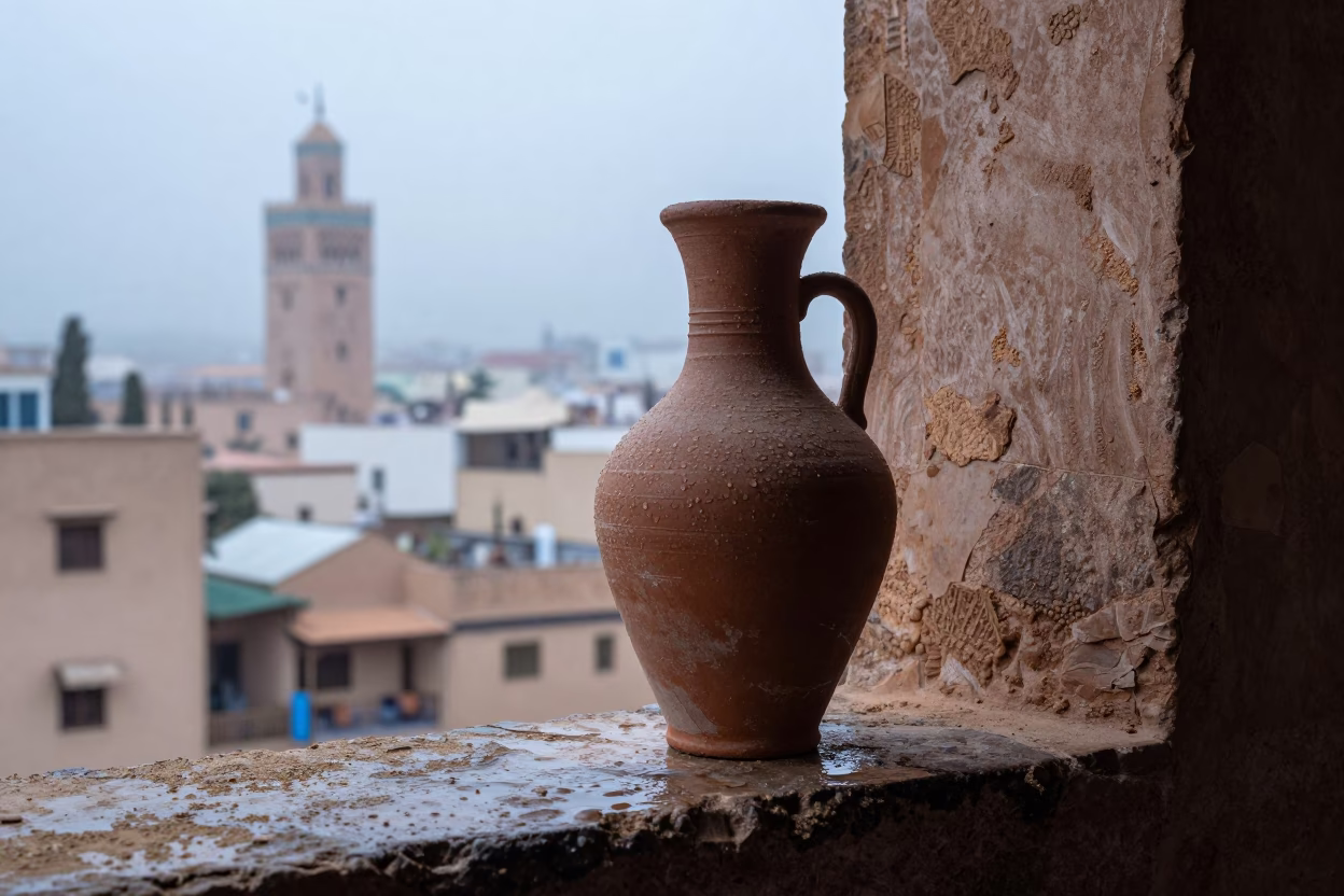 Terracotta Carafe in Casablanca in in Casablanca, Morocco