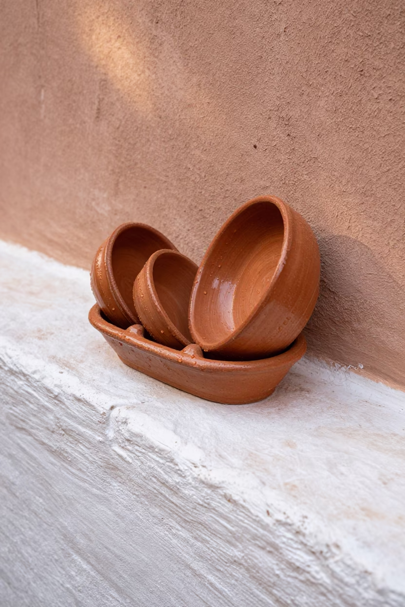 Terracotta Dish Rack in Marrakech in in Marrakech, Morocco