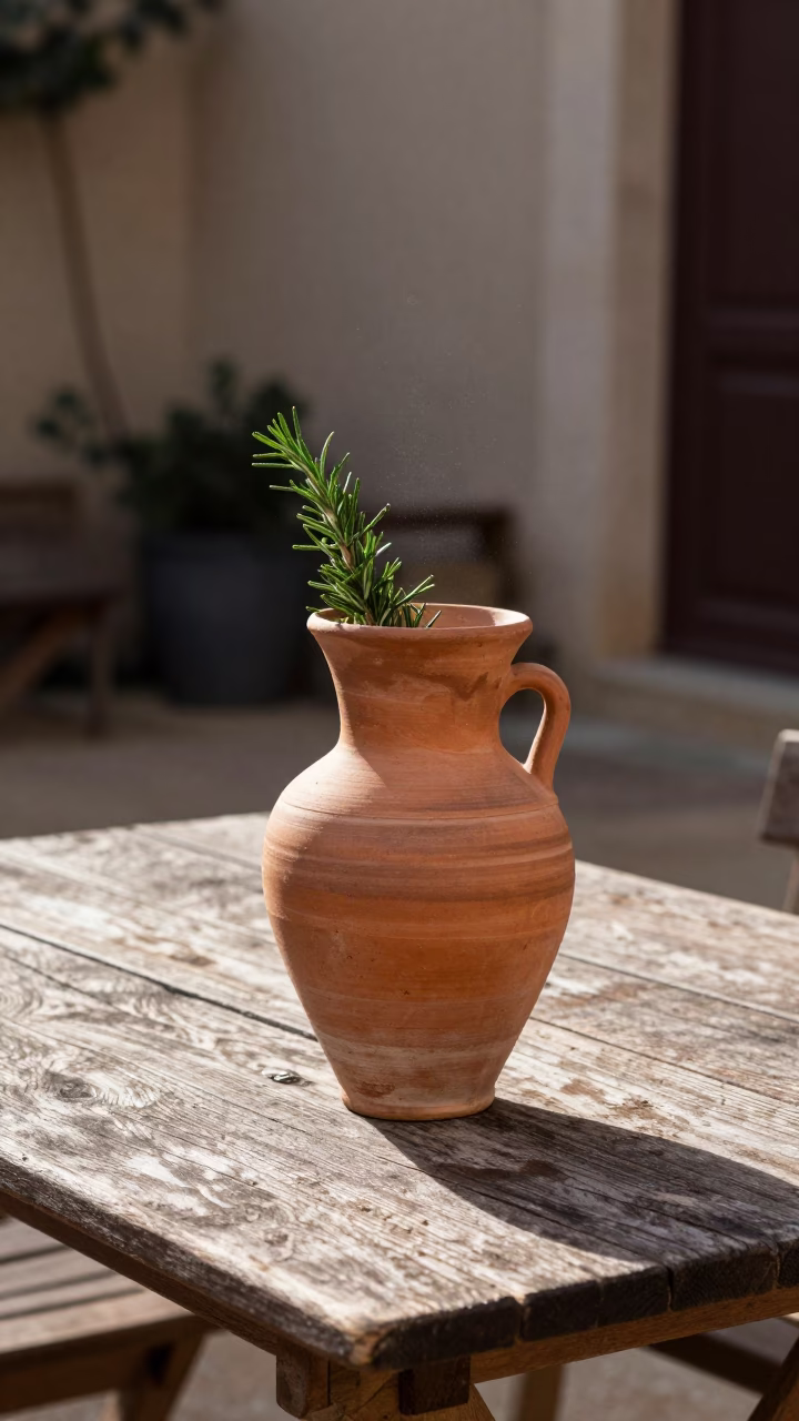 Terracotta Drinking Vessel in Nice in in Nice, France