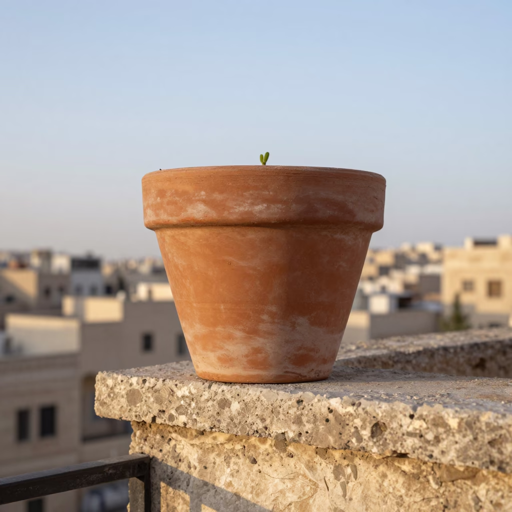 Terracotta Flowerpot in Amman in in Amman, Jordan