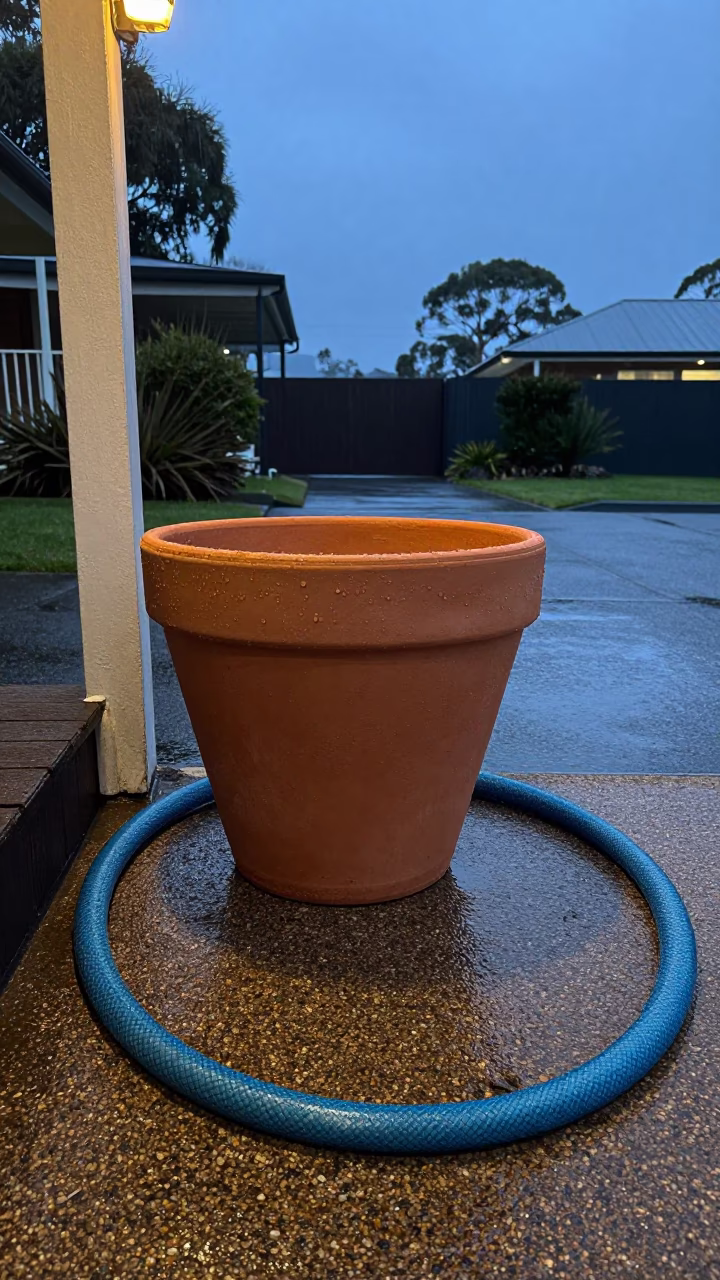 Terracotta Flowerpot in Hobart in in Hobart, Australia