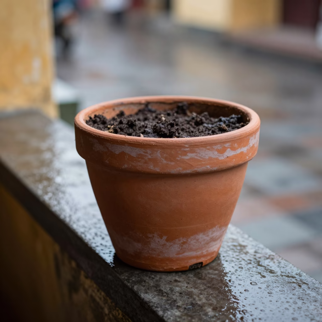 Terracotta Flowerpot in Hoi An in in Hoi An, Vietnam
