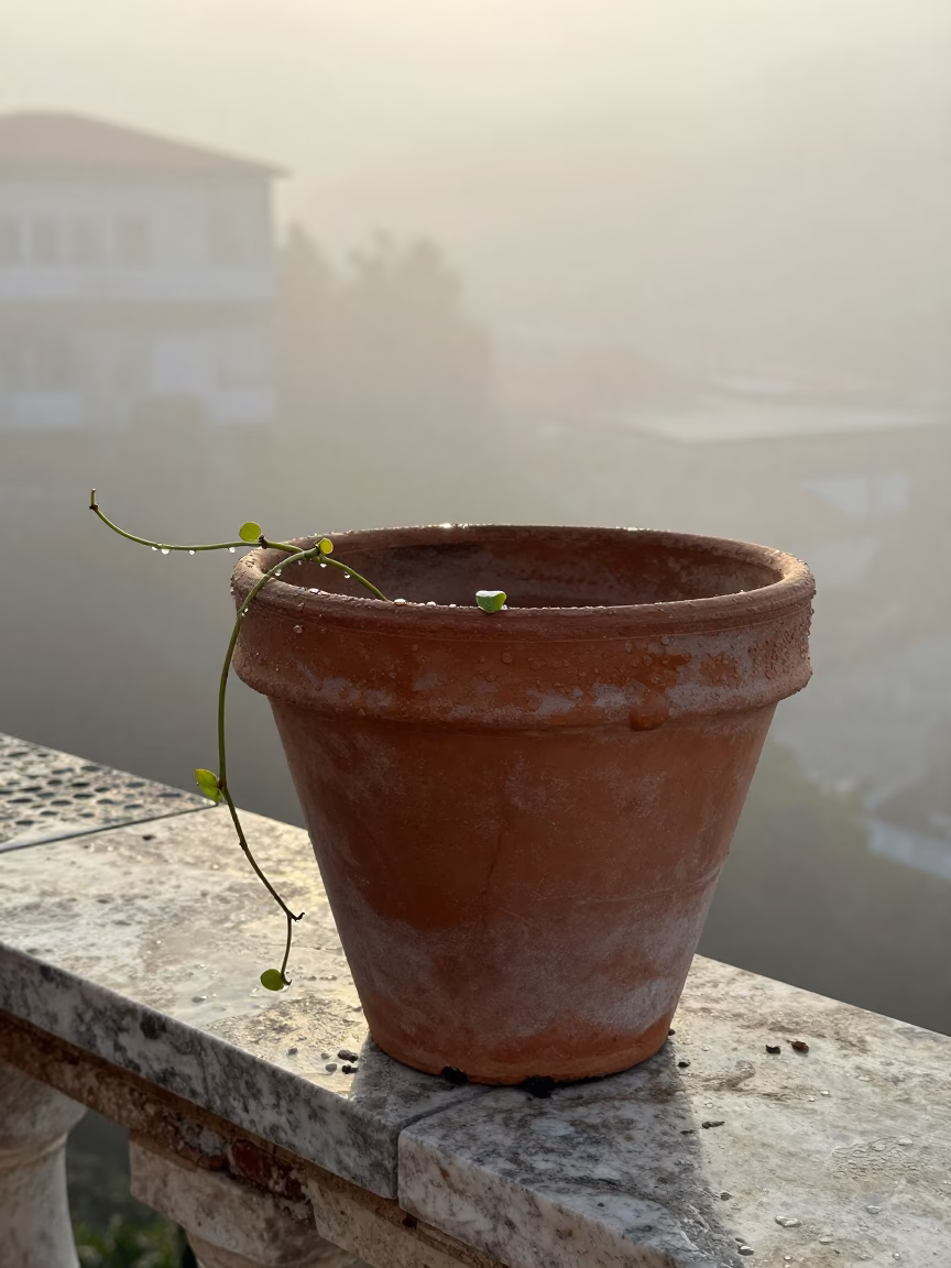 Terracotta Flowerpot in Izmir in in Izmir, Turkey