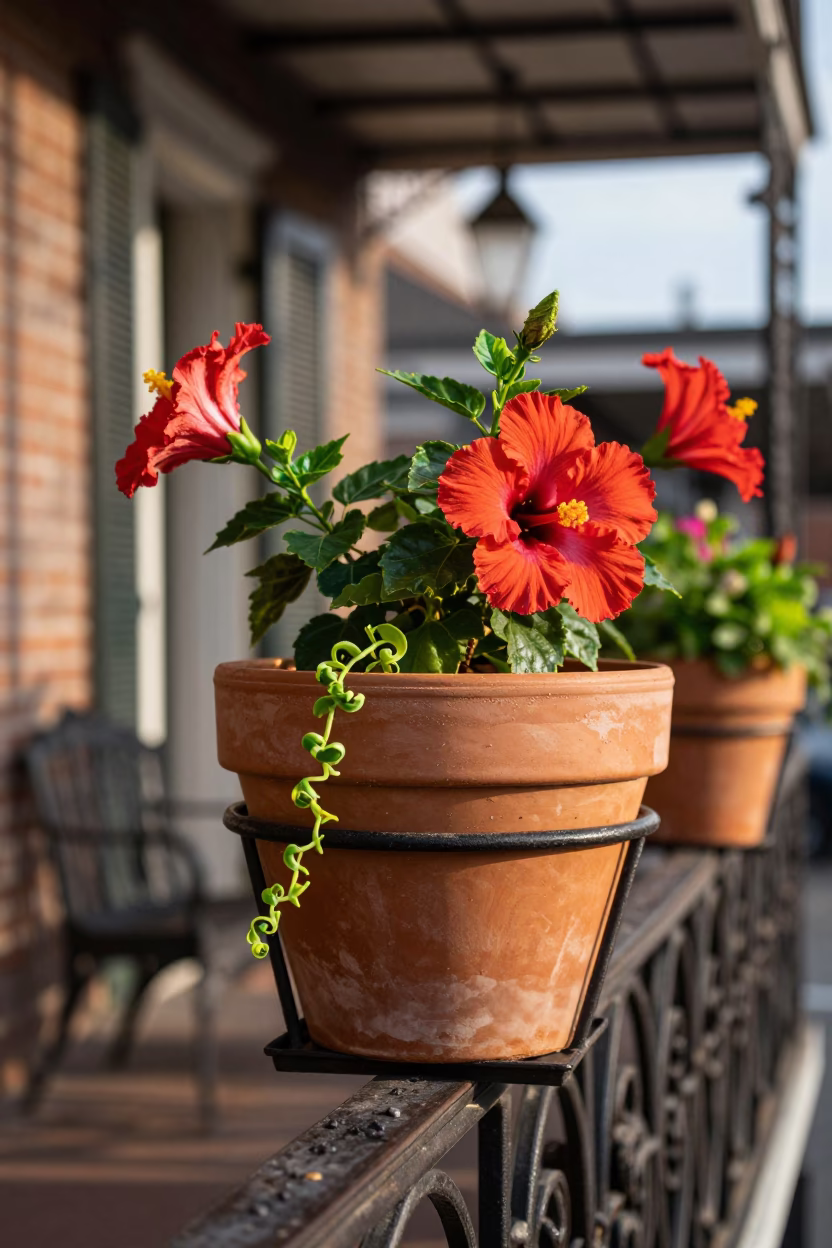Terracotta Flowerpot in New Orleans in in New Orleans, United States