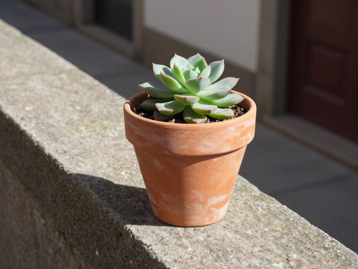 Terracotta Flowerpot in Porto in in Porto, Portugal
