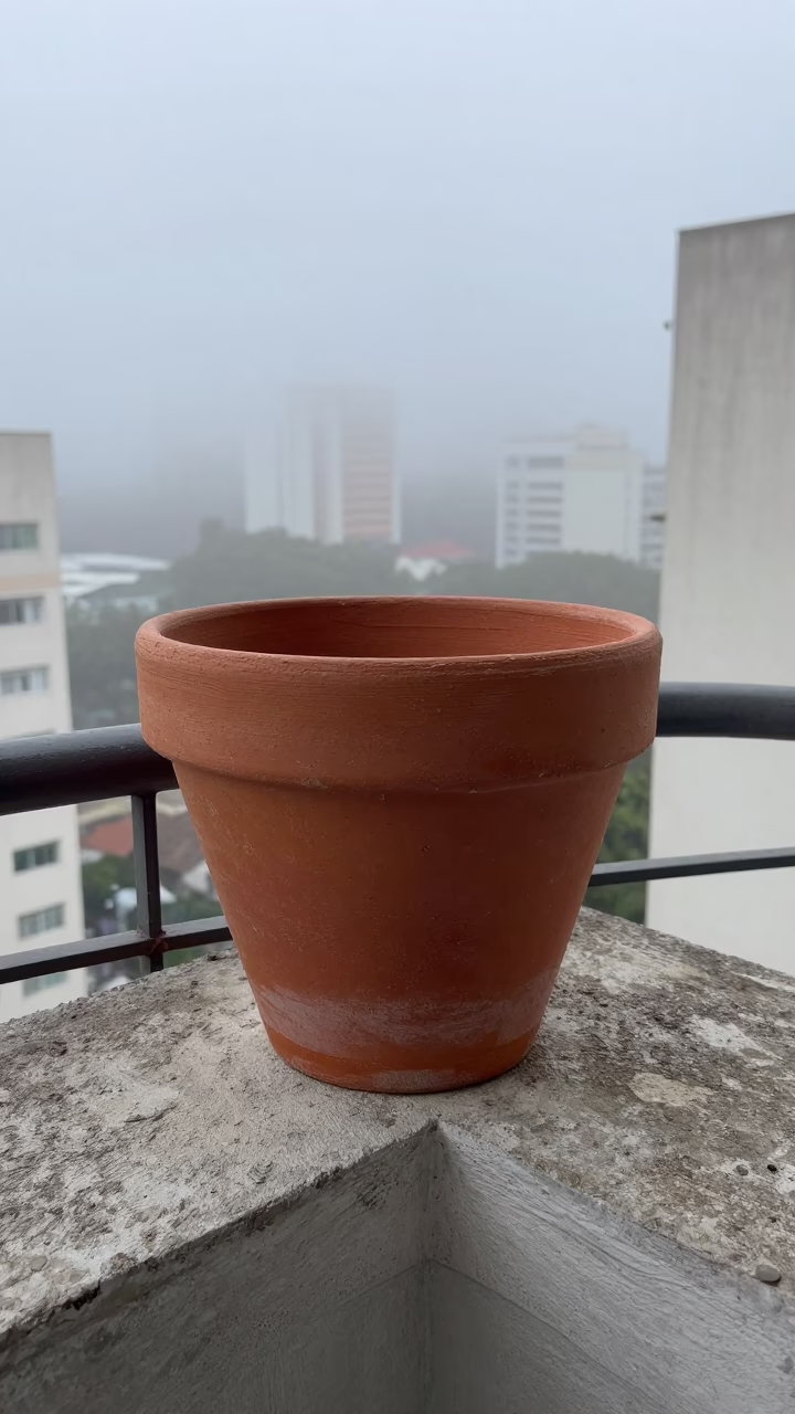 Terracotta Flowerpot in São Paulo in in São Paulo, Brazil