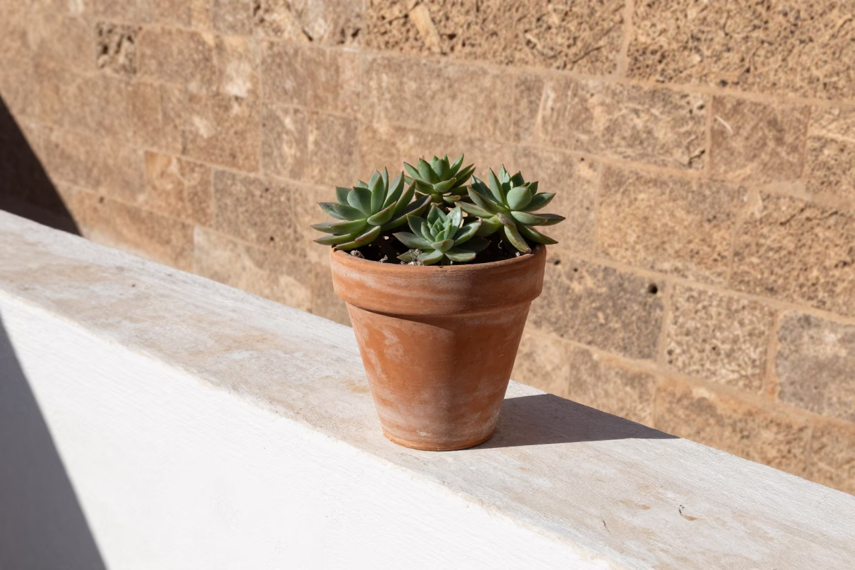 Terracotta Plant Pot in Essaouira in in Essaouira, Morocco