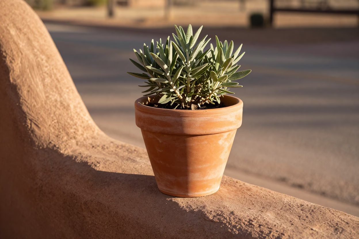 Terracotta Planter in Santa Fe in in Santa Fe, United States