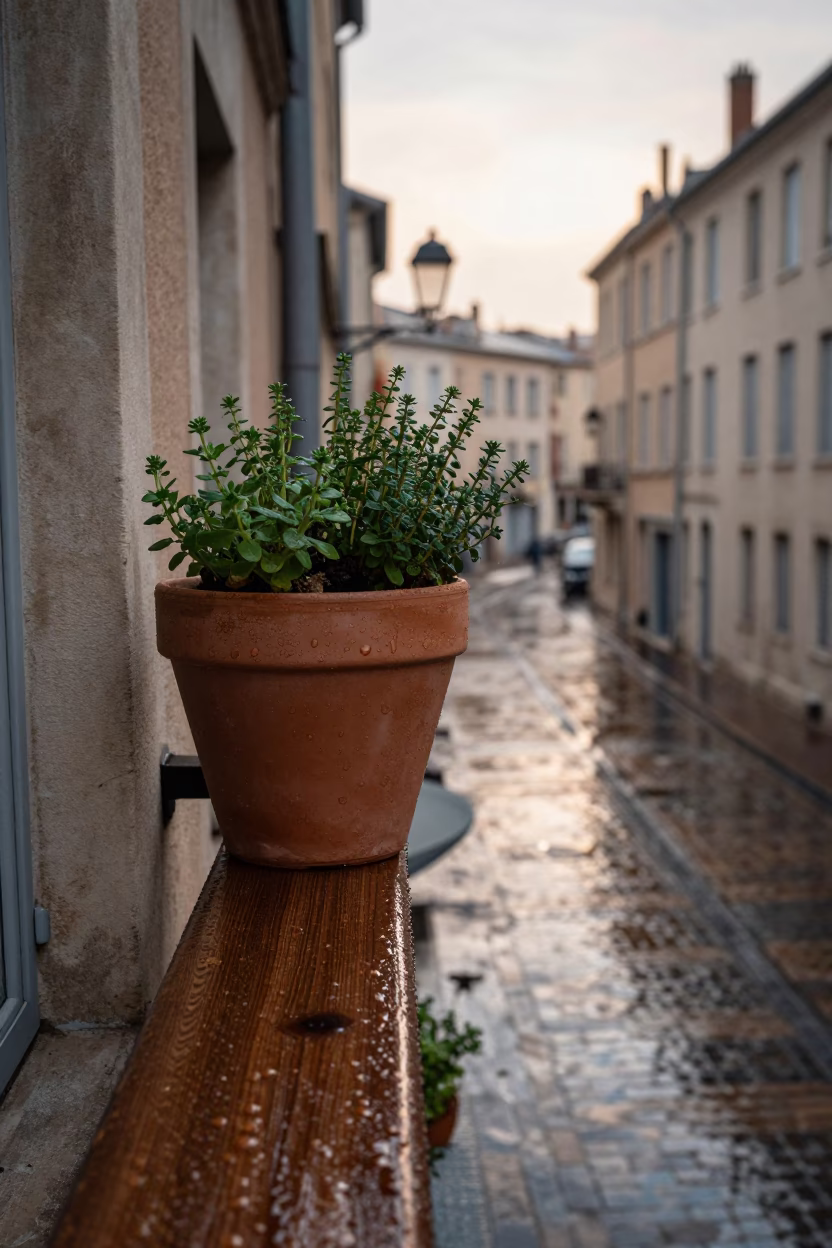Terracotta Pot in Lyon in in Lyon, France