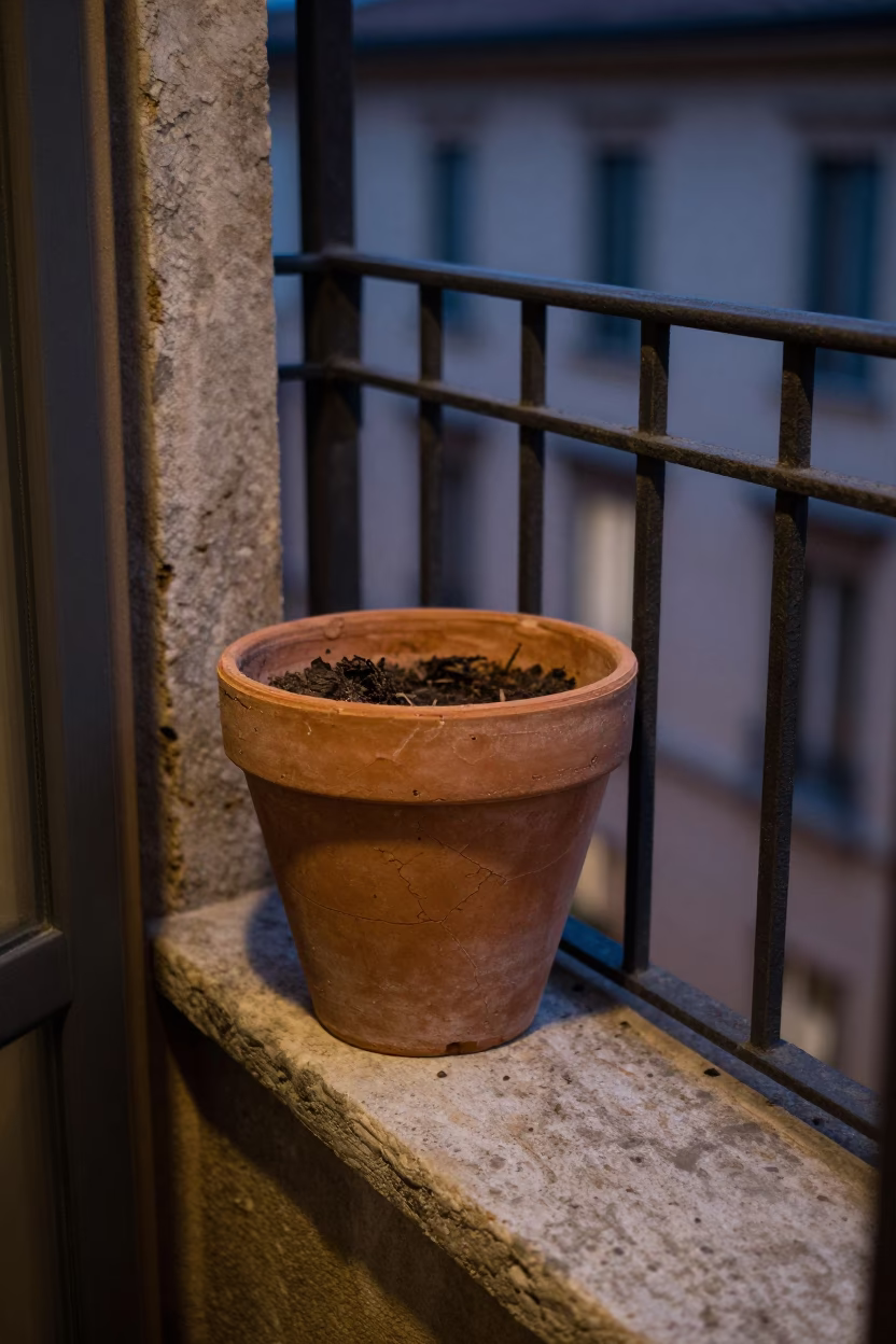 Terracotta Pot in Milan in in Milan, Italy