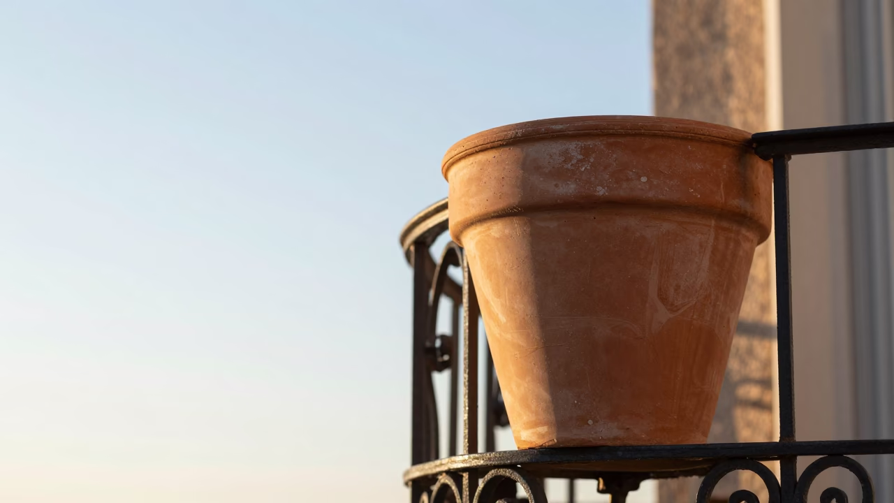 Terracotta Pot in Nice in in Nice, France