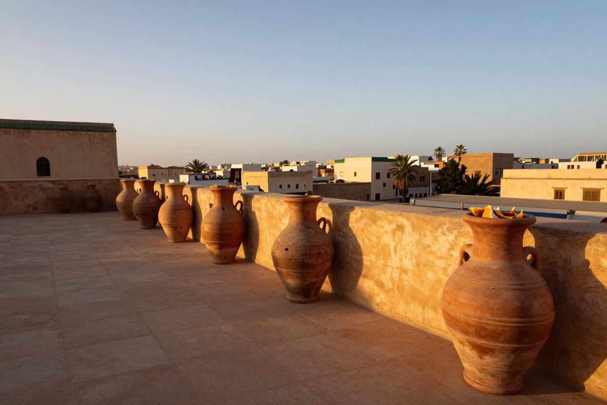 Terracotta Pots in Casablanca in in Casablanca, Morocco