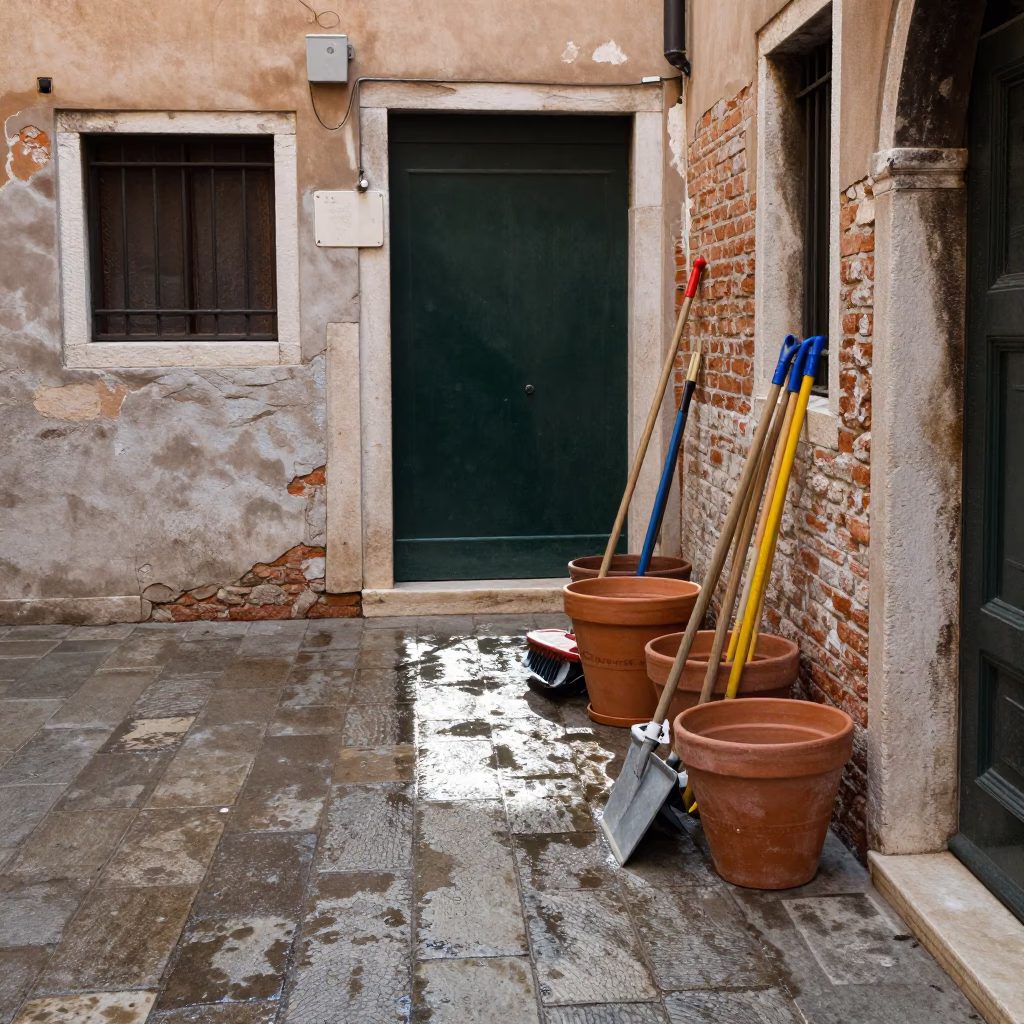 Terracotta Pots in Venice in in Venice, Italy