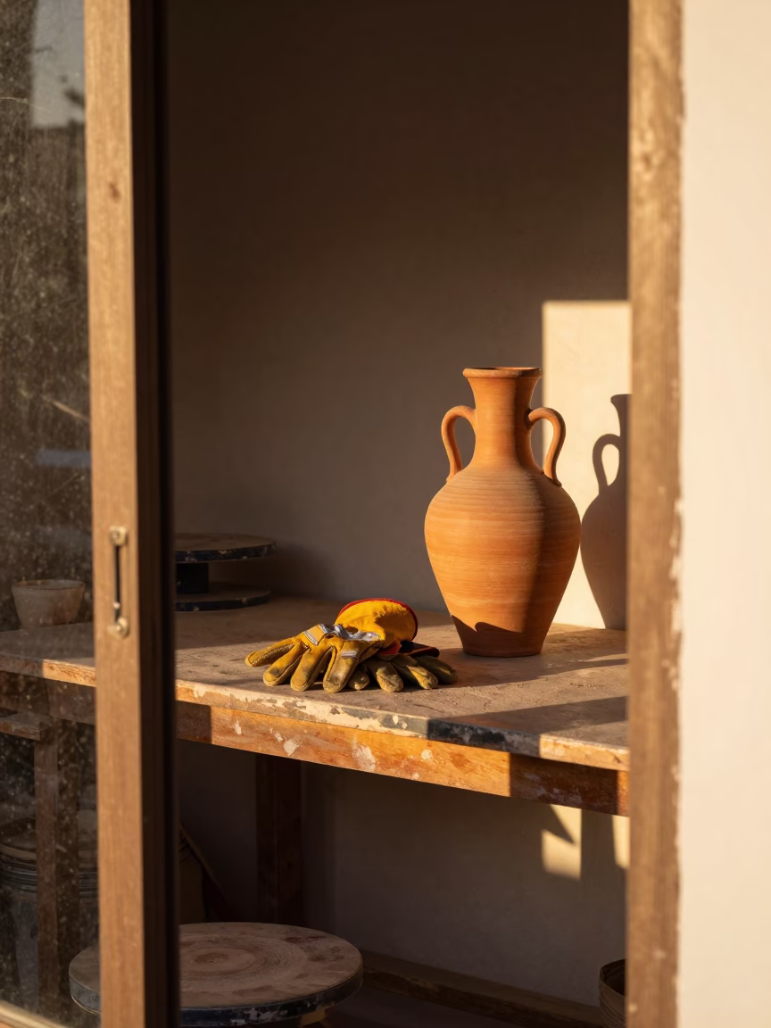 Terracotta Vase in Valencia in in Valencia, Spain