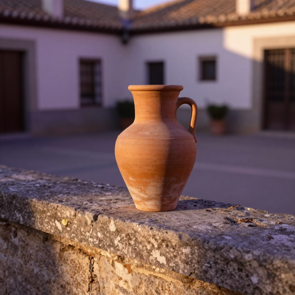 Terracotta Watering Jug in Madrid in in Madrid, Spain