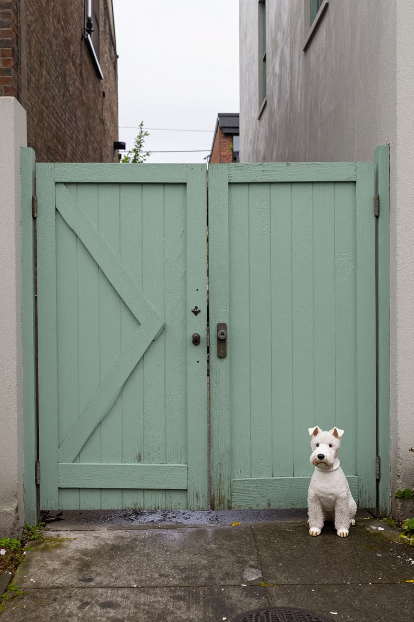 Terrier in Portland at Midday Light in in Portland, Oregon, United States