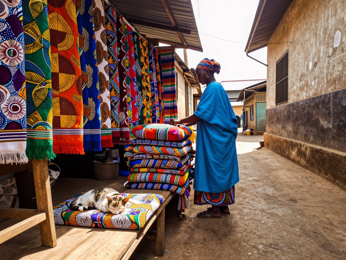 Textile Stall in Nairobi in in Nairobi, Kenya