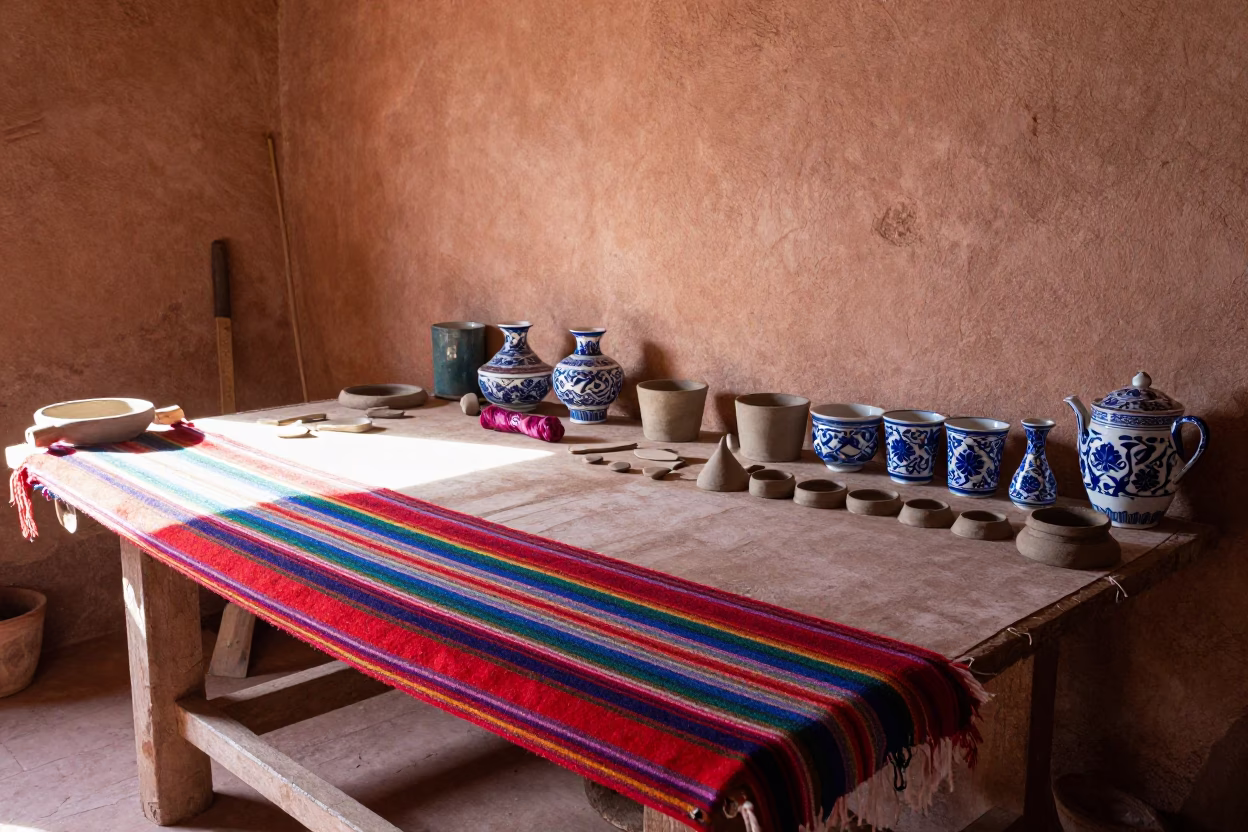 Textile Workbench in Cusco in in Cusco, Peru