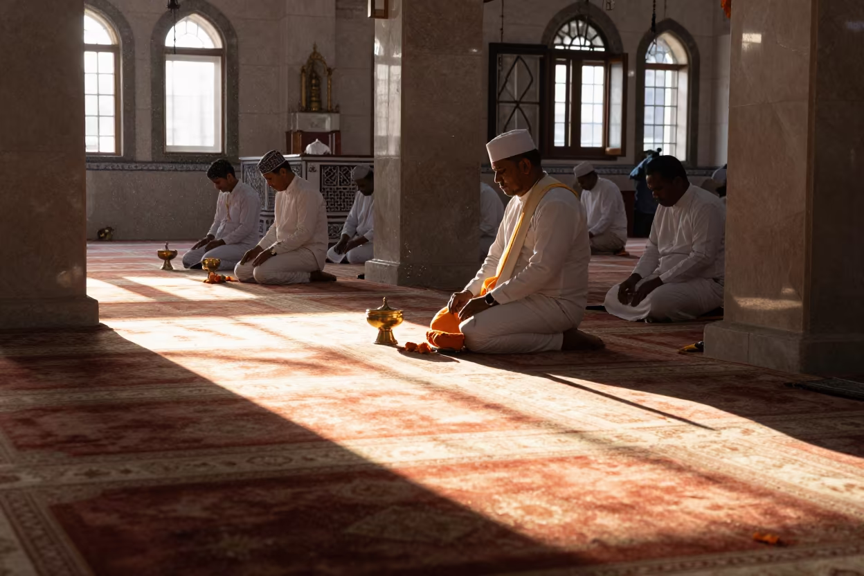 Thaipusam Devotees in Antalya Prayer Hall in in a prayer hall in Antalya