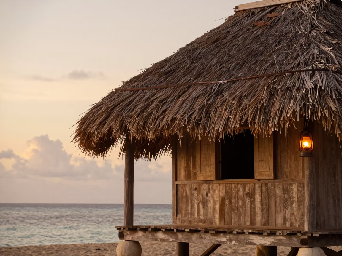Thatched Hut Lantern Near Cartagena Coast in near Cartagena