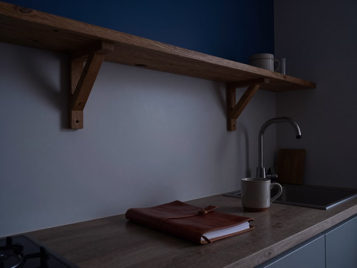 The Deepest Night Sky Light on Kitchen Scene in Dublin in in Dublin, Ireland