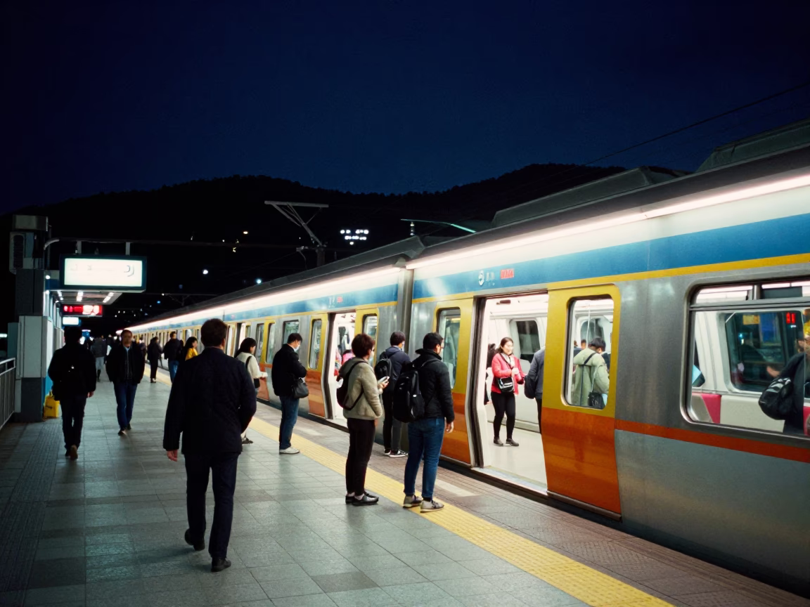 The Deepest Night Sky Light on Night Scene in Busan in in Busan, South Korea