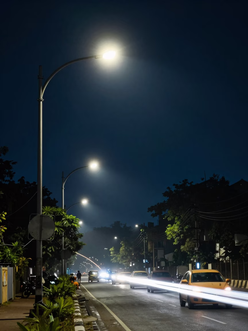 The Deepest Night Sky Light on Night Scene in Mumbai in in Mumbai, India