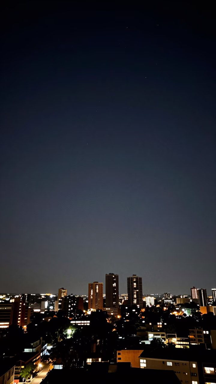 The Deepest Night Sky Light on Night Sky in Johannesburg in in Johannesburg, South Africa