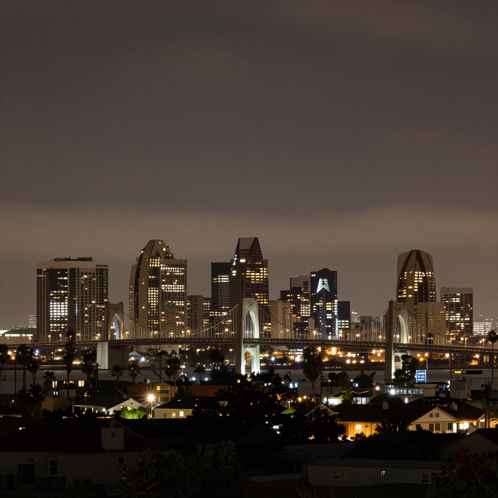 The Deepest Night Sky Light on Night Sky in San Diego in in San Diego, California, United States